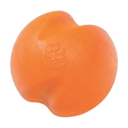West Paw 8000439 Zogoflex Orange Jive Synthetic Rubber Ball Dog Toy; Large